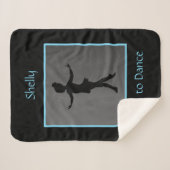 Meisjes "Geboren tot Dans" met naam Sherpa Deken (Voorkant (horizontaal))