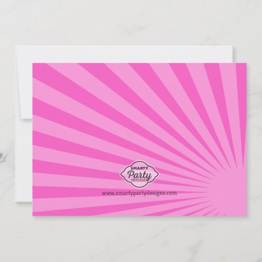 Meisjes geheime agent Spy Birthday Party Invitatio Kaart (Achterkant)