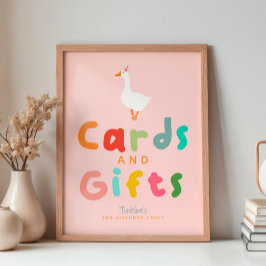 Meisjes Gekke Goose Verjaardagskaarten en Geschenk Perfect Poster