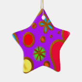 Meisjes gekleurd Paars rood Keramisch Ornament (Rechts)