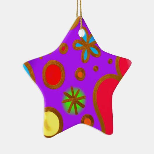 Meisjes gekleurd Paars rood Keramisch Ornament (Rechts)