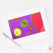 Meisjes gekleurd Paars rood Rechthoekige Sticker (Envelop)