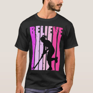 Meisjes Geloof Hockey Team Verjaardag Sportief Spo T-shirt