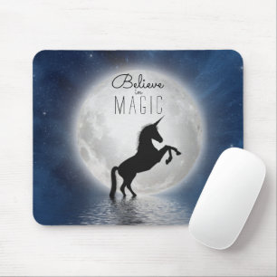  meisjes "Geloof in Magic" Unicorn Moonlight Muismat