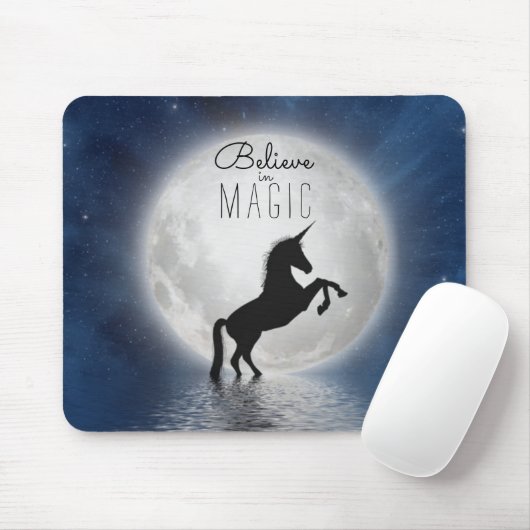 meisjes "Geloof in Magic" Unicorn Moonlight Muismat (Met muis)