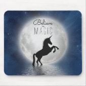 meisjes "Geloof in Magic" Unicorn Moonlight Muismat (Voorkant)