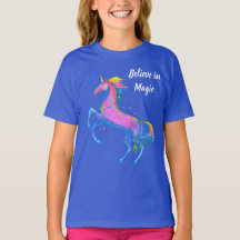 Meisjes geloven in TT-shirt met Magic Unicorn