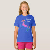Meisjes geloven in TT-shirt met Magic Unicorn T-shirt (Voorkant volledig)