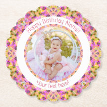 Meisjes Gelukkige Verjaardag Zomer Roze Ster Custo