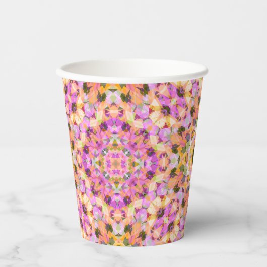 Meisjes Gelukkige Verjaardag Zomer Roze Ster Custo Papieren Bekers (Voorkant)