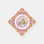 Meisjes Gelukkige Verjaardag Zomer Roze Ster Custo Servet (Hoek)