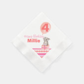 Meisjes genaamd 4e verjaardag koala ballon servett servetten (Hoek)