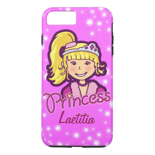 Meisjes genaamd prinses ster lila roze iphone case (Achterkant)