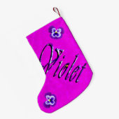 Meisjes genaamd Violet Name Logo, Kleine Kerstsok (Achterkant (Hangend))