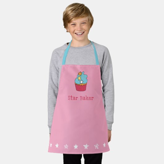 Meisjes gepersonaliseerd Apron - Star Baker Schort (Gedragen)