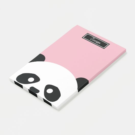 Meisjes gepersonaliseerd Beer van Panda Dierlijke  Post-it® Notes (Schuin)
