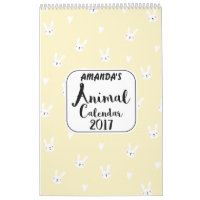 Meisjes gepersonaliseerd kalender voor 2017