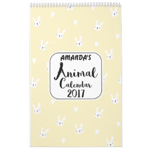 Meisjes gepersonaliseerd kalender voor 2017