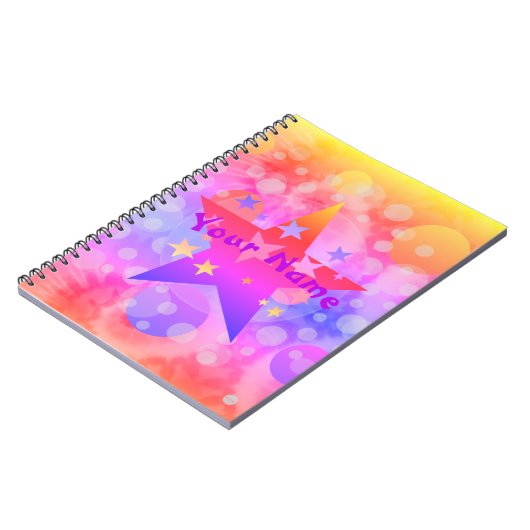 Meisjes gepersonaliseerd Psychedelic Notitieboek (Linkerzijde)