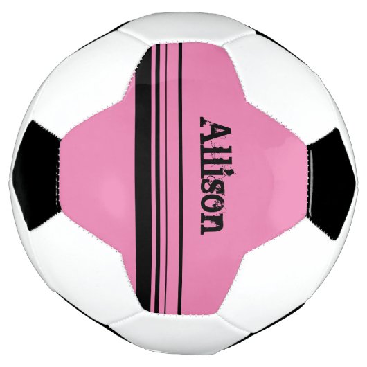 Meisjes Gepersonaliseerd Roze Voetbal (Gedraaid)