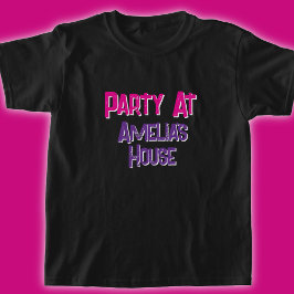 Meisjes gepersonaliseerd verjaardagsfeestje t-shirt