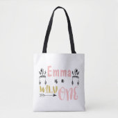 Meisjes gepersonaliseerd Wild One Baby Tas (Voorkant)