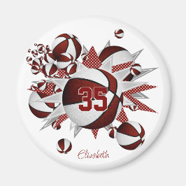 Meisjes gepersonaliseerde basketballen sterren mar magneet