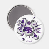 Meisjes gepersonaliseerde basketballen sterren paa magneet (Voorkant / Achterkant)