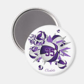 Meisjes gepersonaliseerde basketballen sterren paa magneet (Voorkant / Achterkant)