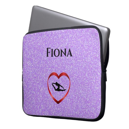 Meisjes Gepersonaliseerde Gymnastiek Laptop Hoesje Laptop Sleeve (Voorkant Links)