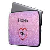 Meisjes Gepersonaliseerde Gymnastiek Laptop Hoesje Laptop Sleeve (Voorkant Links)