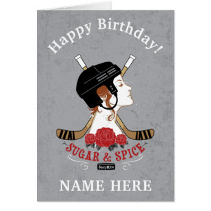 Meisjes Gepersonaliseerde Hockey Birthday Sugar en