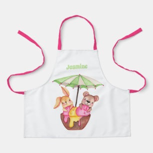 Meisjes Gepersonaliseerde Leuke Dieren Ijs Bowl Fu Schort