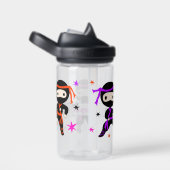 Meisjes Gepersonaliseerde Leuke Ninja Kinder Aange Waterfles (Rechts)