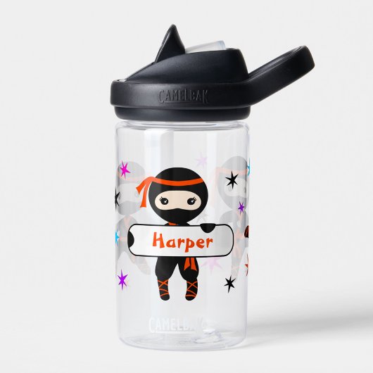 Meisjes Gepersonaliseerde Leuke Ninja Kinder Aange Waterfles