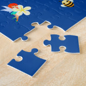 Meisjes gepersonaliseerde naam fee en bloem Puzzel (Zijkant)