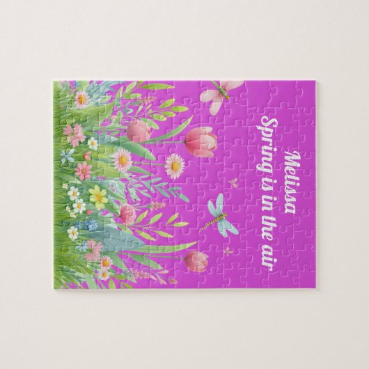 Meisjes Gepersonaliseerde naam Jigsaw Puzzel (Horizontaal)