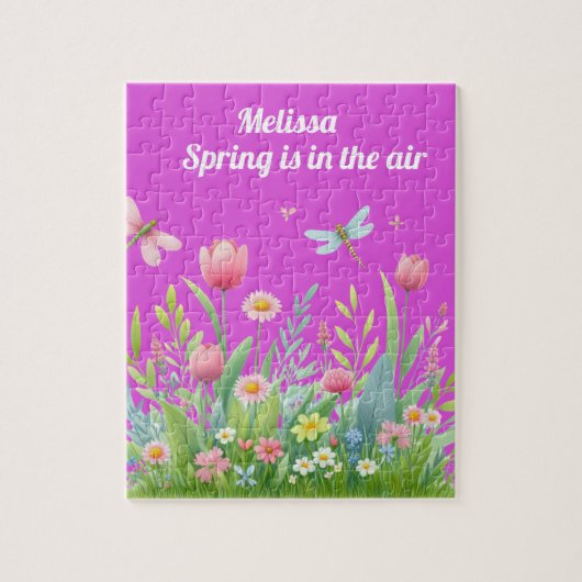 Meisjes Gepersonaliseerde naam Jigsaw Puzzel (Verticaal)