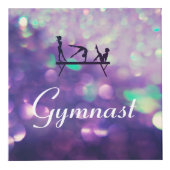 Meisjes Gepersonaliseerde Paarse Gymnastiek Kubus (Rechts)