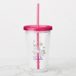 Meisjes gepersonaliseerde Schattigee grillige eenh Acryl Drinkbeker
