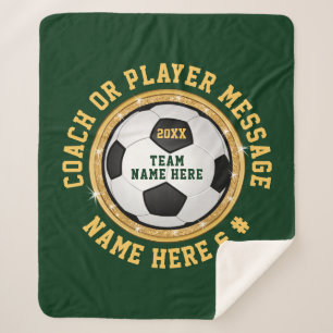 Meisjes Gepersonaliseerde Soccer Senior Night Gift Sherpa Deken