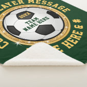Meisjes Gepersonaliseerde Soccer Senior Night Gift Sherpa Deken (3/4)