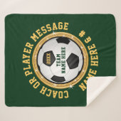 Meisjes Gepersonaliseerde Soccer Senior Night Gift Sherpa Deken (Voorkant (horizontaal))