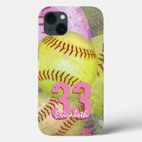 Meisjes gepersonaliseerde softball
