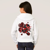 Meisjes gepersonaliseerde zwarte basketballen (Achterkant volledig)