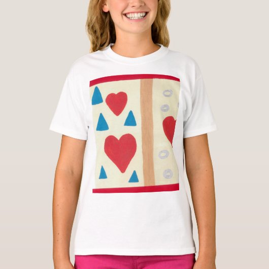 Meisjes geraveld T-shirt (Voorkant)