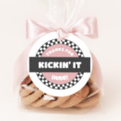 Meisjes geruit skateboard Groovy Road Verjaardag Bedankjes Labels