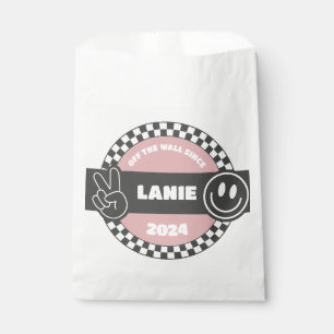 Meisjes geruit skateboard Groovy Road Verjaardag Bedankzakje