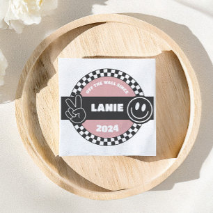 Meisjes geruit skateboard Groovy Road Verjaardag Servet