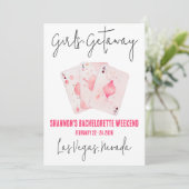 Meisjes Getaway, Casino Bachelorette Weekend Party Kaart (Staand voorkant)
